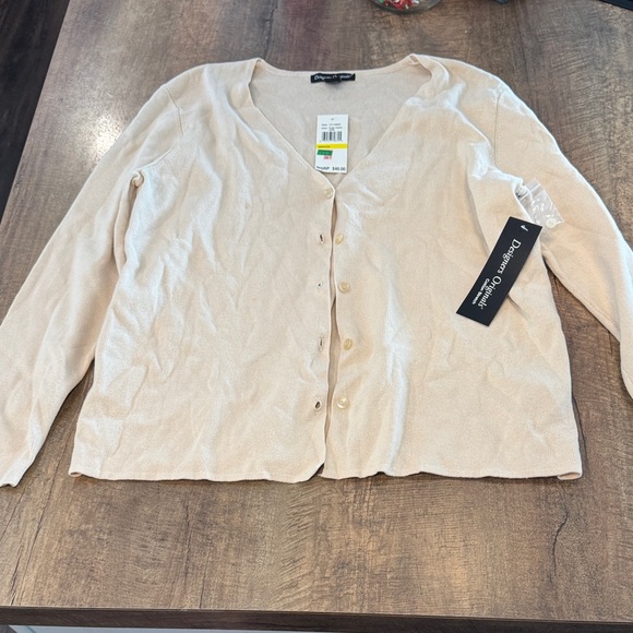 Designers Originals Women's Cream Button-Up Cardigan - Picture 1 of 5